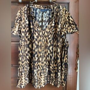 Jones New York Plus Leopard Print Blouse
